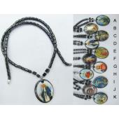 Hematite Pendant Religious Icon Necklace Assorted Icon 18inch